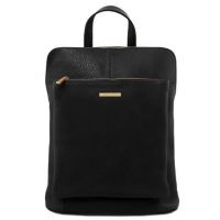 Tuscany Leather TL Bag Soft Leather Backpack For Women Black