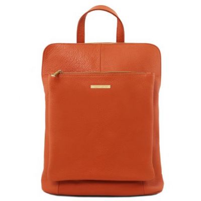 Tuscany Leather TL Bag Soft Leather Backpack For Women Brandy