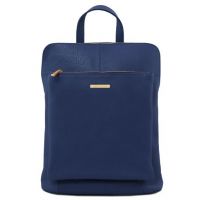 Tuscany Leather TL Bag Soft Leather Backpack For Women Dark Blue