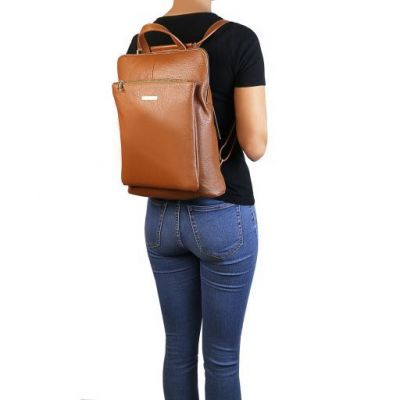 Tuscany Leather TL Bag Soft Leather Backpack For Women Taupe #7