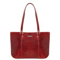 Tuscany Leather Annalisa Shopping Bag With Two Handles Red