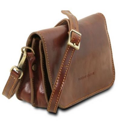 Tuscany Leather Carmen Leather Shoulder Bag With Flap Honey #3