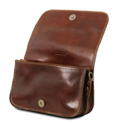 Tuscany Leather Carmen Leather Shoulder Bag With Flap Honey #4