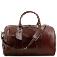 Tuscany Leather Voyager Travel Leather Duffle Bag Large Size Brown