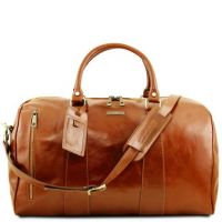 Tuscany Leather Voyager Travel Leather Duffle Bag Large Size Honey