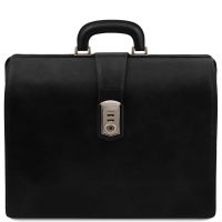 Tuscany Leather Canova Black Leather Doctor Bag Briefcase