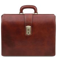 Tuscany Leather Canova Brown Leather Doctor Bag Briefcase
