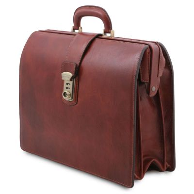 Tuscany Leather Canova Brown Leather Doctor Bag Briefcase #7