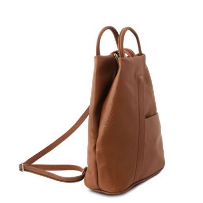 Tuscany Leather Shanghai Leather Backpack Cognac #2