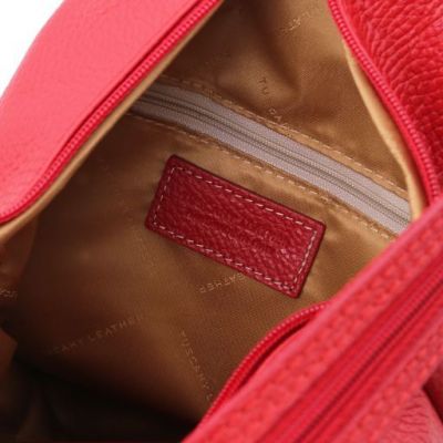 Tuscany Leather Shanghai Leather Backpack Lipstick Red #4