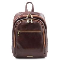 Tuscany Leather Perth 2 Compartments Leather Backpack Brown