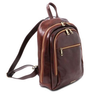 Tuscany Leather Perth 2 Compartments Leather Backpack Brown #2
