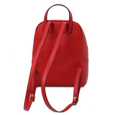 Tuscany Leather TL Bag Small Soft Leather Backpack For Women Lipstick Red #3