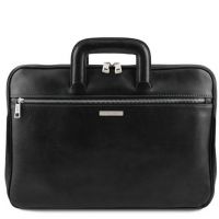 Tuscany Leather Caserta Document Leather Briefcase Black