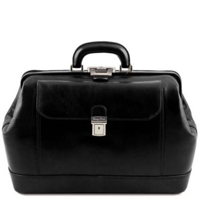 Tuscany Leather Leonardo Exclusive Doctor Bag Black