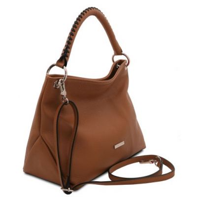 Tuscany Leather Soft Leather Handbag Cognac #2