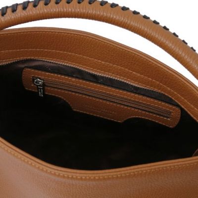 Tuscany Leather Soft Leather Handbag Cognac #5