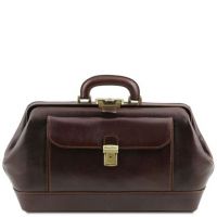 Tuscany Leather Bernini Exclusive Leather Doctor Bag Dark Brown