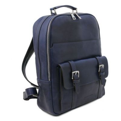 Tuscany Leather Nagoya Laptop Backpack Dark Blue #2