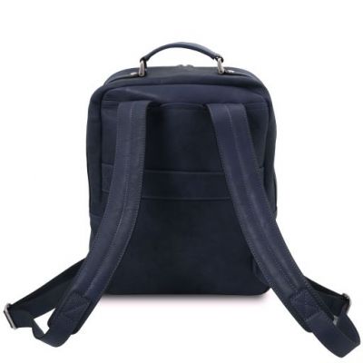 Tuscany Leather Nagoya Laptop Backpack Dark Blue #3