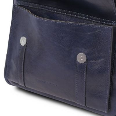 Tuscany Leather Nagoya Laptop Backpack Dark Blue #4
