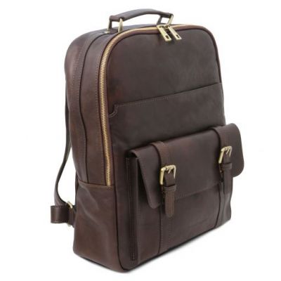 Tuscany Leather Nagoya Laptop Backpack Dark Brown #2
