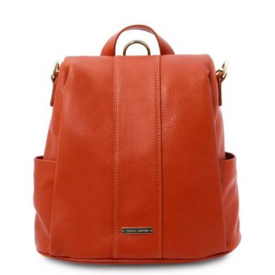 Tuscany Leather TL Bag Soft Leather Backpack Brandy