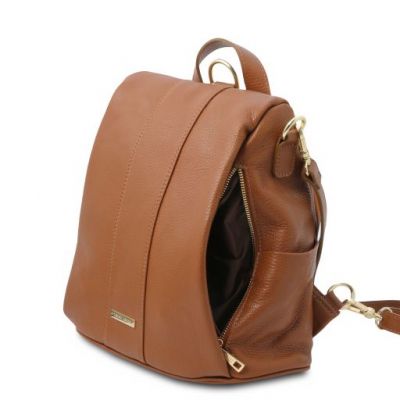 Tuscany Leather TL Bag Soft Leather Backpack Brandy #8