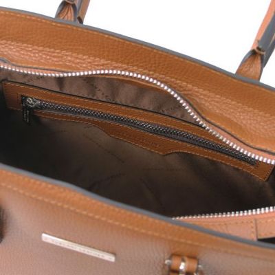 Tuscany Leather Handbag Cognac #6