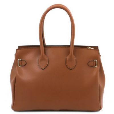 Tuscany Leather TL Bag Leather Handbag Cognac #3