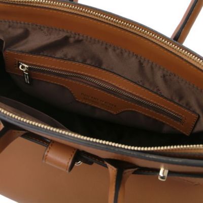 Tuscany Leather TL Bag Leather Handbag Cognac #5