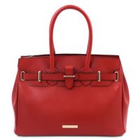 Tuscany Leather TL Bag Leather Handbag Lipstick Red