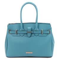 Tuscany Leather TL Bag Leather Handbag Turquoise