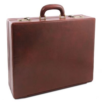 Tuscany Leather Milano Leather Attaché Briefcase Brown #2