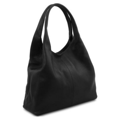 Tuscany Leather Slouch Shoulder Bag Black #2