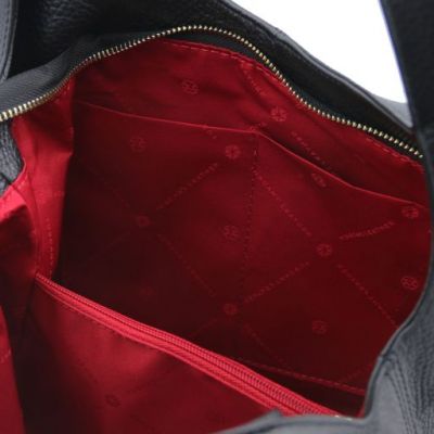 Tuscany Leather Slouch Shoulder Bag Black #5