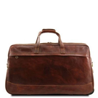 Tuscany Leather Bora Bora Trolley Leather Bag Small Size Dark Brown #3