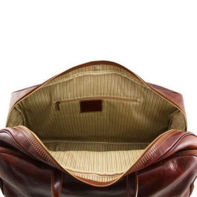Tuscany Leather Bora Bora Trolley Leather Bag Small Size Dark Brown #6