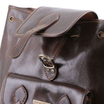 Tuscany Leather Singapore Leather Backpack Black #3