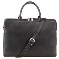 Visconti Leather Ollie (L) - Ladies 13 inch Laptop Case Black
