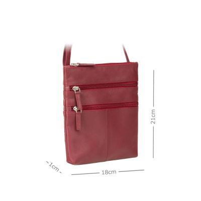 Visconti Leather 18606 Slim Bag Red #2