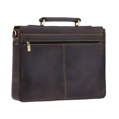 Visconti Leather Berlin Briefcase Oil Brown #4
