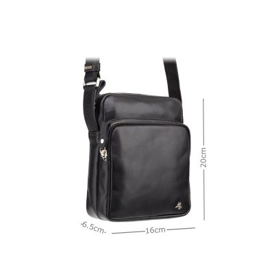 Visconti Leather Riley Small Ziptop Bag Black #2