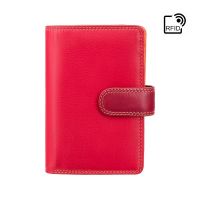 Visconti Leather Fiji Cash & Coin Tabbed Purse Red