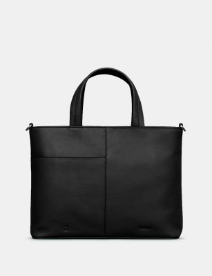 YOSHI Leather Dog Walk Black Leather Multiway Grab Bag #3