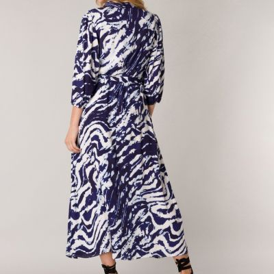 Goverdine Blue Batik Print Maxi Dress by YEST #2