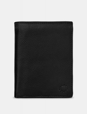 Yoshi Extra Capacity Traditional Leather Wallet Black