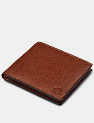 Yoshi Two Fold East West Leather Wallet Brown #3