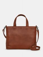 Yoshi Hampton Leather Multiway Grab Bag Brown