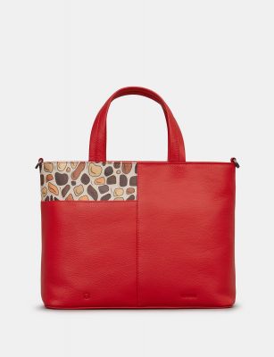 Yoshi Mother's Pride Giraffe Leather Multiway Grab Bag Red #2